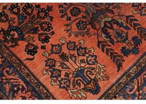 Tappeto Antik Floreale Rosso Corallo Blu Notte 125x210 Cm