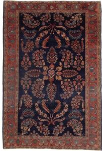Tappeto Antik Floreale Blu Scuro Rosso 130x195 Cm