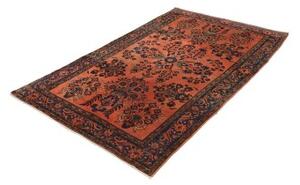 Tappeto Antik Floreale Rosso Corallo Blu Notte 125x210 Cm