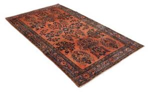 Tappeto Antik Floreale Rosso Corallo Blu Notte 125x210 Cm
