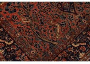 Tappeto Antik Figurativo Rosso Mattone Blu Notte 122x220 Cm