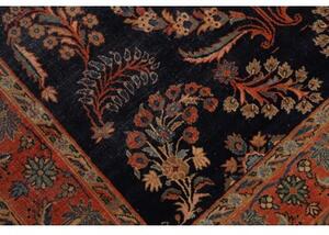 Tappeto Antik Floreale Blu Scuro Rosso 130x195 Cm