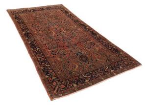 Tappeto Antik Figurativo Rosso Mattone Blu Notte 122x220 Cm