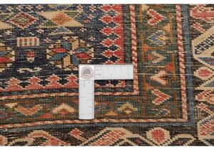 Tappeto Antik Geometrico Blu Scuro Rosso Mattone 105x250 Cm