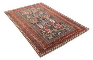 Tappeto Antik Stilizzato Rosso Ruggine Blu Scuro 123x180 Cm