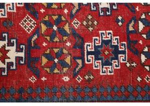 Tappeto Antik Geometrico Rosso Blu Scuro 122x170 Cm