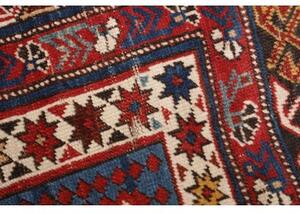 Tappeto Antik Geometrico Rosso Blu Scuro 122x170 Cm