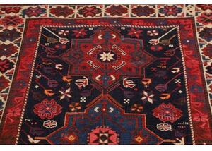 Tappeto Antik Stilizzato Blu Scuro Rosso 112x170 Cm