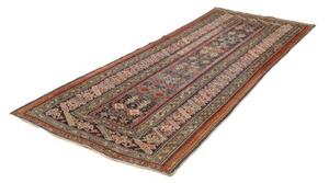 Tappeto Antik Geometrico Blu Scuro Rosso Mattone 105x250 Cm