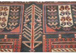 Tappeto Antik Stilizzato Rosso Ruggine Blu Scuro 123x180 Cm