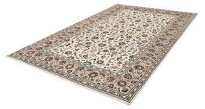 Tappeto Kashan Floreale Avorio Blu Scuro 198x305 Cm
