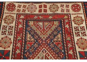 Tappeto Antik Geometrico Rosso Blu Corsia 100x275 Cm