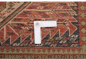 Tappeto Antik Geometrico Rosso Mattone Blu Scuro Corsia 109x330 Cm