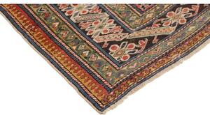 Tappeto Antik Geometrico Blu Scuro Rosso Mattone 105x250 Cm