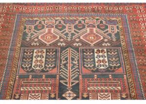 Tappeto Antik Stilizzato Rosso Ruggine Blu Scuro 123x180 Cm