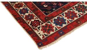 Tappeto Antik Stilizzato Blu Scuro Rosso 112x170 Cm