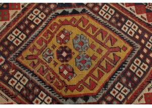 Tappeto Antik Geometrico Rosso Mattone Blu Scuro Corsia 109x330 Cm