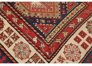 Tappeto Antik Geometrico Rosso Blu Corsia 100x275 Cm