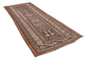 Tappeto Antik Geometrico Blu Scuro Rosso Mattone 105x250 Cm