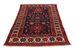 Tappeto Antik Stilizzato Blu Scuro Rosso 112x170 Cm