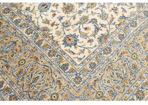 Tappeto Kashan Floreale Avorio Blu 307x400 Cm