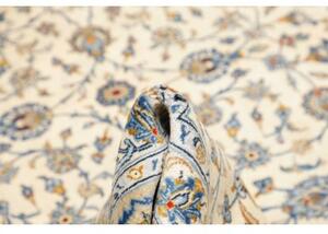 Tappeto Kashan Floreale Avorio Blu 307x400 Cm