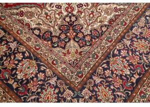 Tappeto Tabriz Medaglione Floreale Rosso Blu Scuro 300x400 Cm