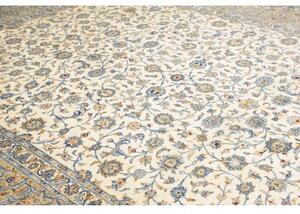 Tappeto Kashan Floreale Avorio Blu 307x400 Cm
