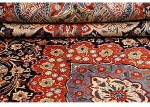 Tappeto Kashamr Zirkhaki Medaglione Floreale Blu Notte Rosso Mattone 303x388 Cm