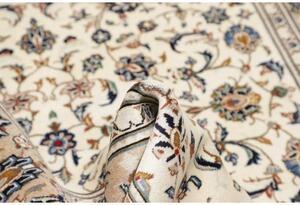 Tappeto Kashan Floreale Avorio Blu Scuro 198x305 Cm
