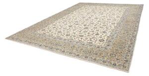 Tappeto Kashan Floreale Avorio Blu 307x400 Cm