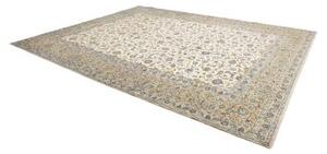 Tappeto Kashan Floreale Avorio Blu 307x400 Cm