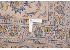 Tappeto Kashan Floreale Avorio Blu 307x400 Cm