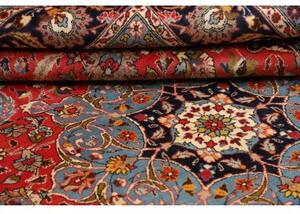 Tappeto Shahreza Medaglione Floreale Rosso Blu Scuro 200x300 Cm