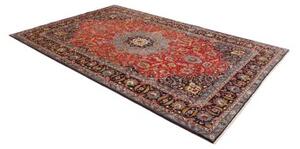 Tappeto Shahreza Medaglione Floreale Rosso Blu Scuro 200x300 Cm