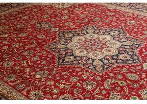 Tappeto Tabriz Medaglione Floreale Rosso Blu Scuro 300x400 Cm