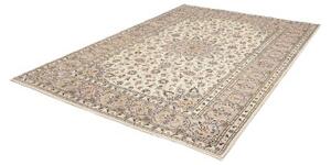 Tappeto Kashan Medaglione Floreale Avorio Blu 202x290 Cm