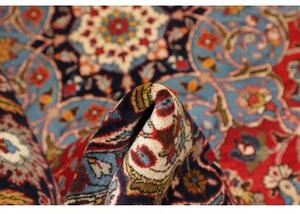 Tappeto Shahreza Medaglione Floreale Rosso Blu Scuro 200x300 Cm