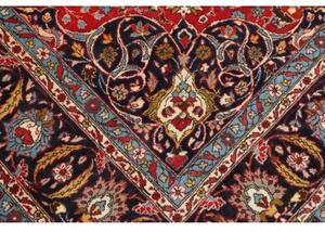 Tappeto Shahreza Medaglione Floreale Rosso Blu Scuro 200x300 Cm