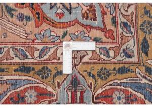 Tappeto Kashamr Zirkhaki Medaglione Floreale Blu Notte Rosso Mattone 303x388 Cm