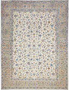 Tappeto Kashan Floreale Avorio Blu 307x400 Cm