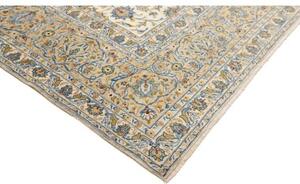 Tappeto Kashan Floreale Avorio Blu 307x400 Cm