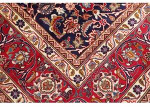 Tappeto Mashad Floreale Blu Scuro Rosso 296x394 Cm