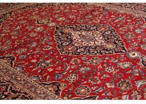 Tappeto Ardakan Medaglione Floreale Rosso Blu Scuro 303x393 Cm