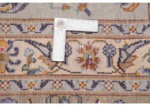 Tappeto Kashan Floreale Azzurro Polvere Verde Oliva 312x425 Cm