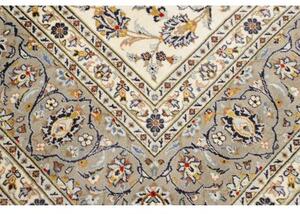 Tappeto Kashan Floreale Avorio Grigio 260x354 Cm