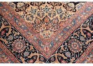 Tappeto Kashmar Medaglione Floreale Nero Beige 298x405 Cm