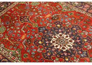 Tappeto Tabriz 40 Raj Medaglione Floreale Rosso Blu 97x145 Cm