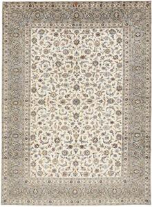 Tappeto Kashan Floreale Avorio Grigio 260x354 Cm