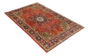 Tappeto Tabriz 40 Raj Medaglione Floreale Rosso Blu 97x145 Cm